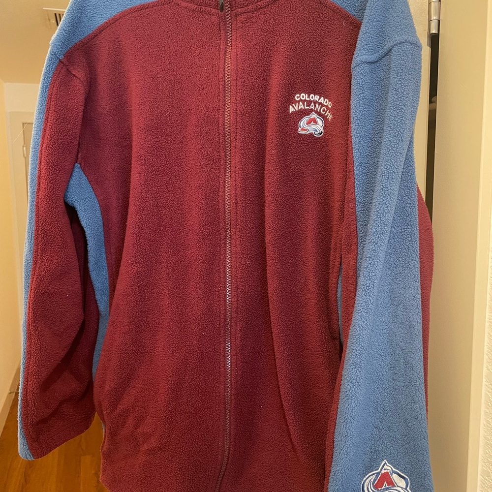 Colorado Avalanche Maroon and Blue Fleece Jacket